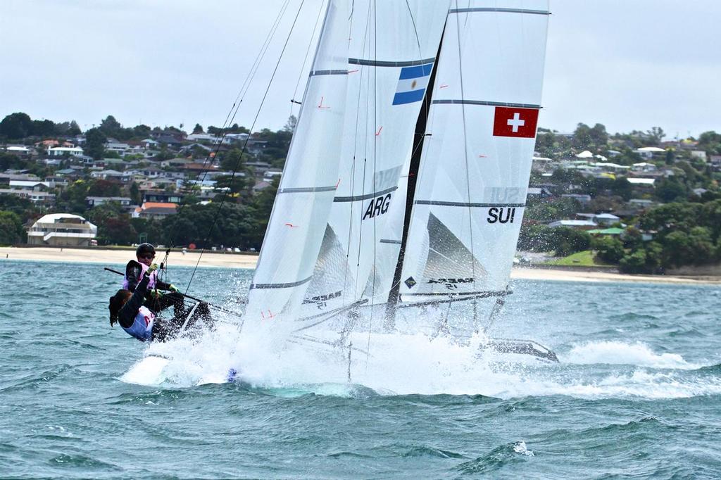 Nacra 17 - Aon Youth Worlds 2016, Torbay, Auckland, New Zealand © Richard Gladwell www.photosport.co.nz